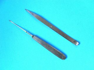 Antique French Collin Reverdin Needle And Currette Medical Surgical Instrument