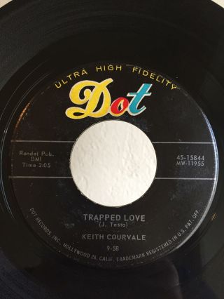 Rockabilly 45 Keith Courvale Trapped Love On Dot Hear