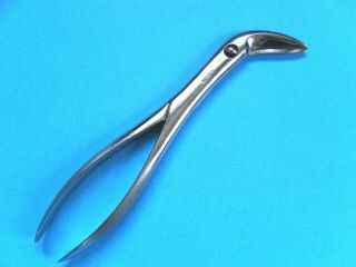 Antique French Collin Rare Petite Curved Bone Shear,  Medical Surgical Instrument