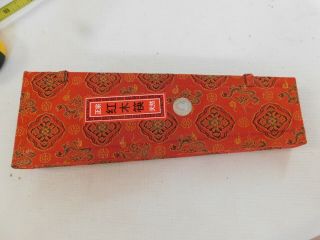 10 Pairs Of Old Chinese Red Wood Chopsticks With Box