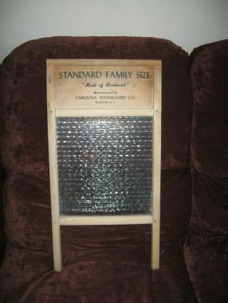 Stranded Family Size Glass Wash Board,  Carolina Washboard Company.