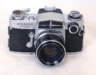 Miranda Sensorex Vintage Slr 35mm Film Camera Auto 50mm F/1.  8 Lens Japan