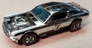 Hot Wheels Redline 1969 Car - Mustang Boss Hoss - Silver Special - All