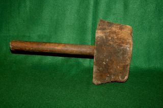 Antique 19th C Primitive Wheelwrights Wooden Mallet Tool Hammer Inv Ps59
