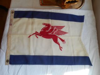 Vintage Mobil Oil Gas Pegasus Banner - Flag - Bunting