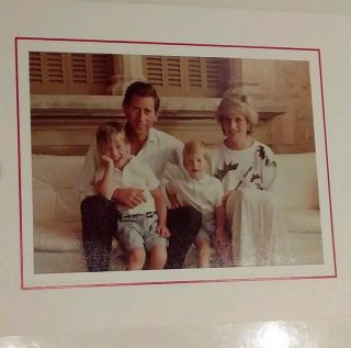 Princess Diana And Prince Charles Hand Signed Royal Christmas Card 1987