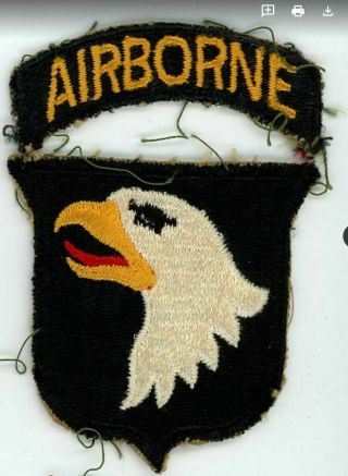 Ww2 Wwii Us Army 101st Airborne Division Patch Ssi