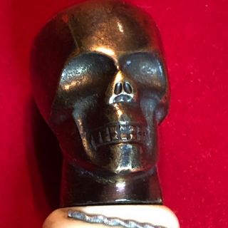 Antique Masonic PIC Ceremonial Skull and Crossed Bones Dagger and Sheath. 3