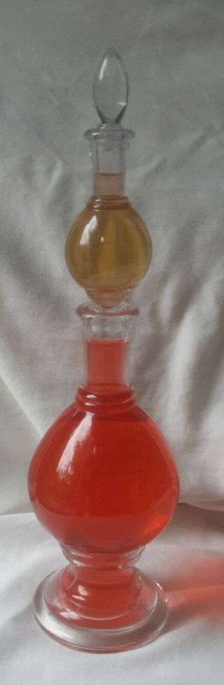 Small 3 - Pc Apothecary Pharmacy Drugstore Show Globe Stacking Bottle 13 " Tall