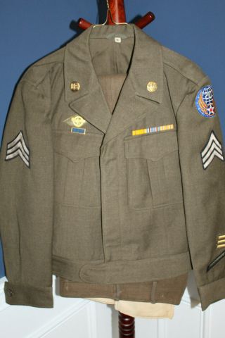 Choice Ww2 U.  S.  Army Air Forces 20th Aaf Sgt.  Uniform Set,  1944 Dated