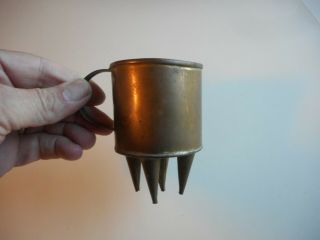 Rare Small size antique Brass 5 - nose Candy or Pastry Drop Funnel.  aafa 2