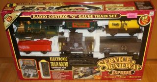 Vtg Service Railway Express Radio Control G - Gauge 36901 Train Set - Lnb