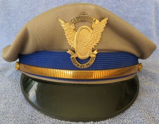 Vintage Chp California Highway Patrol " Bus Driver " Style Hat With Hat Badge