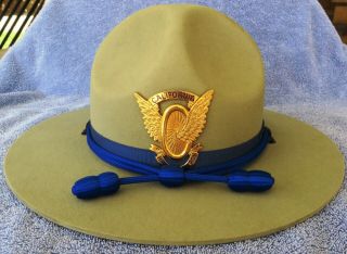 CHP California Highway Patrol FELT CAMPAIGN HAT with HAT Badge - BLACKINTON 2