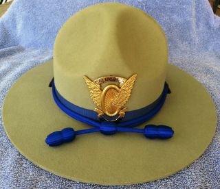 CHP California Highway Patrol FELT CAMPAIGN HAT with HAT Badge - BLACKINTON 3