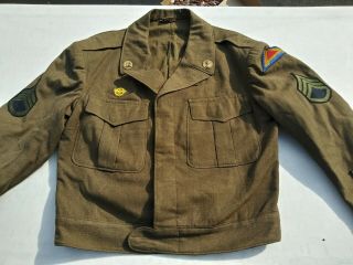 WW2 Ike Jacket 7th Army Staff Sergeant Size 42R 2