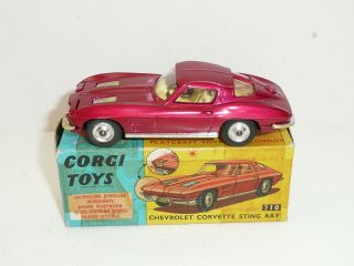 Corgi Toys 310 Chevrolet Corvette Sting Ray Boxed