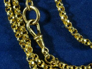 Stunning Victorian 18ct Rolled Gold Long Guard Chain 54  Circa 1837 - 60 2