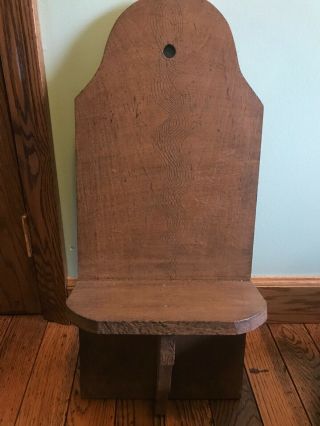 Primitive Wood Wall Shelf,  Brown With Black,  Approx 26 In Tall And 11.  5 In Wide