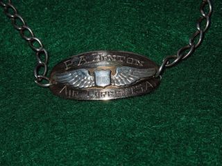 SOLID 10K GOLD WWII US Army Air Corps AAF PILOT Named Engraved ID Bracelet 3