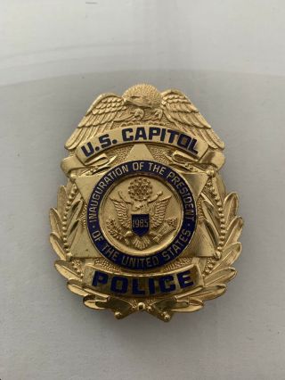 U.  S.  Capital Police And Air Force Badge 1985 Presidential Inauguration