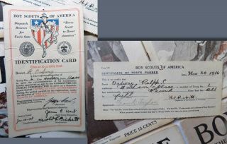 14 BSA Antique 2 1916,  12 Month RUN 1918 - 19 BOYS LIFE Magazines w Boy Scout ID 2
