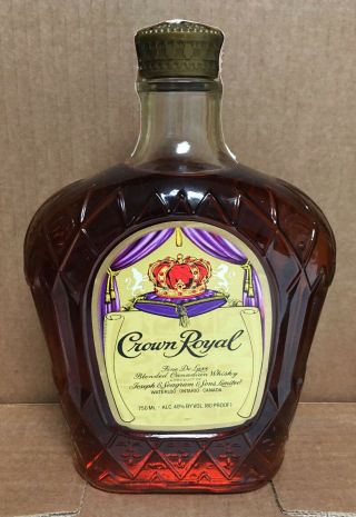 Vintage 1977 Crown Royal Whisky - Collectaible