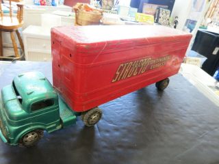 Vintage Structo Transcontinental Express Semi Tractor Trailer Truck 1950s