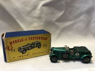 Matchbox Lesney Y - 5 Bentley 1929 Metallic Green Models Of Yesteryear Orig Box