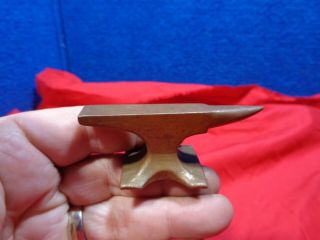 Antique Miniature Brass Blacksmith Anvil Desk Top Paperweight 21