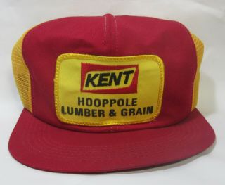Vintage Kent Feeds Patch Snapback Cap Hat - K - Brand - Made In Usa