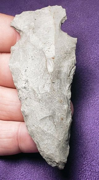 Large 3 1/2 " Hopewell Michigan Ex.  Wagle Authentic Artifact Arrowhead