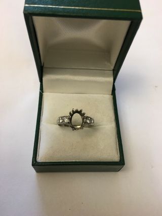 Vintage Antique Art Deco Platinum Diamond Ring Mounting