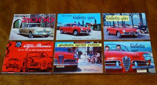 Alfa Romeo Sales Brochure Folder Prospekte,  1958