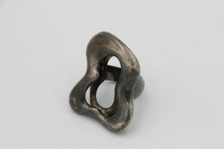 Jacob Hull Denmark Sterling Modernist Abstract Ring
