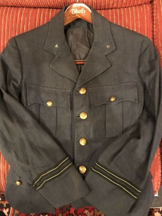 Wwii Uk British Raf Royal Air Force Officers Uniform Jacket Named And Dated 1939