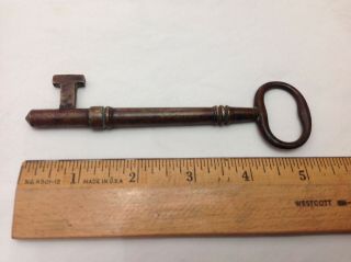 Vintage Large 5 1/4 " Brass Skeleton Key