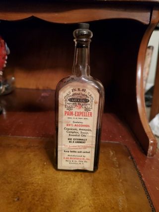 Loxol Pain Expeller 1900 Antique Medicine Apothecary Glass Bottle