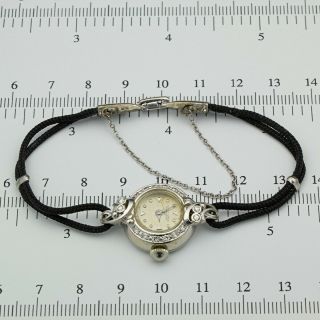 Running 14k White Gold Ulysse Nardin Chronometer Vintage Ladies Wrist Watch