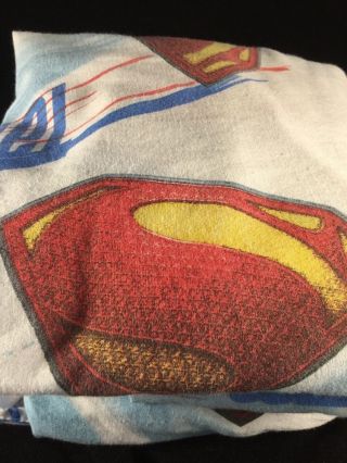Superman Man Of Steel Twin Fitted And Flat Sheet Set Bedding