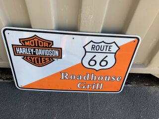 Harley Davidson Motorcycle Sign Route 66 Roadside Grill Fast Ship