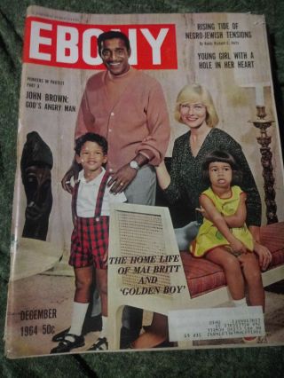 Ebony Magazinedecember 1964 Sammy Davis & Mai Britt Cover