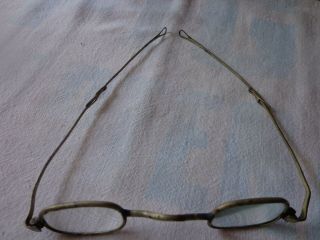 Antique 1800 ' s Civil War Era Sliding Temple Spectacles Eyeglasses 2