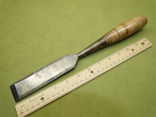 Old Wood Carpenter Tools Vintage Pexto 1½ " Bevel Edge Socket Chisel