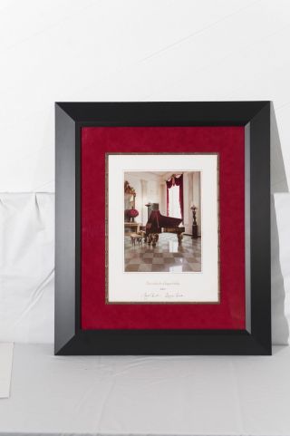 George W.  Bush - 2002 - White House Christmas Card - Large - Ltd Edit - Framed