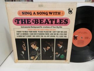 Sing A Song With The Beatles Instrumental Karaoke Og 1964 Tower Records Rare Lp