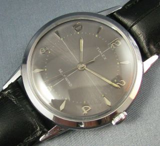 Vintage Timex Viscount Silver Tone Gray Dial Self Wind Mens Watch 1960s