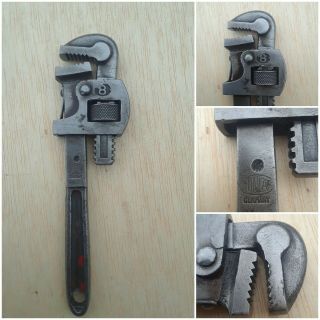 Vintage Dunlap 8 Small Adjustable Pipe Wrench Made In Germany