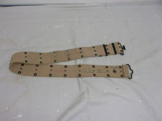 WW2 USMC M1912 Pistol Belt - - Well Marked and 1940 Dated 2