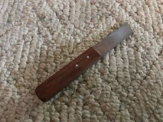 Vintage 6 " Clay Sheffield England Chisel 3/4 " Blade (on An Angle) Wood Handle